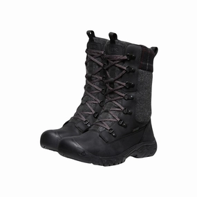 Women's Greta Tall Waterproof Boot - Black/Black Plaid (Regular Width) Indoor Tactical Build