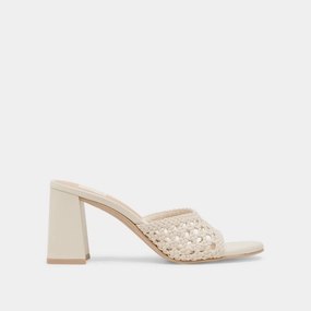 MARGOE HEELS CREME WOVEN STELLA Effortless Comfort