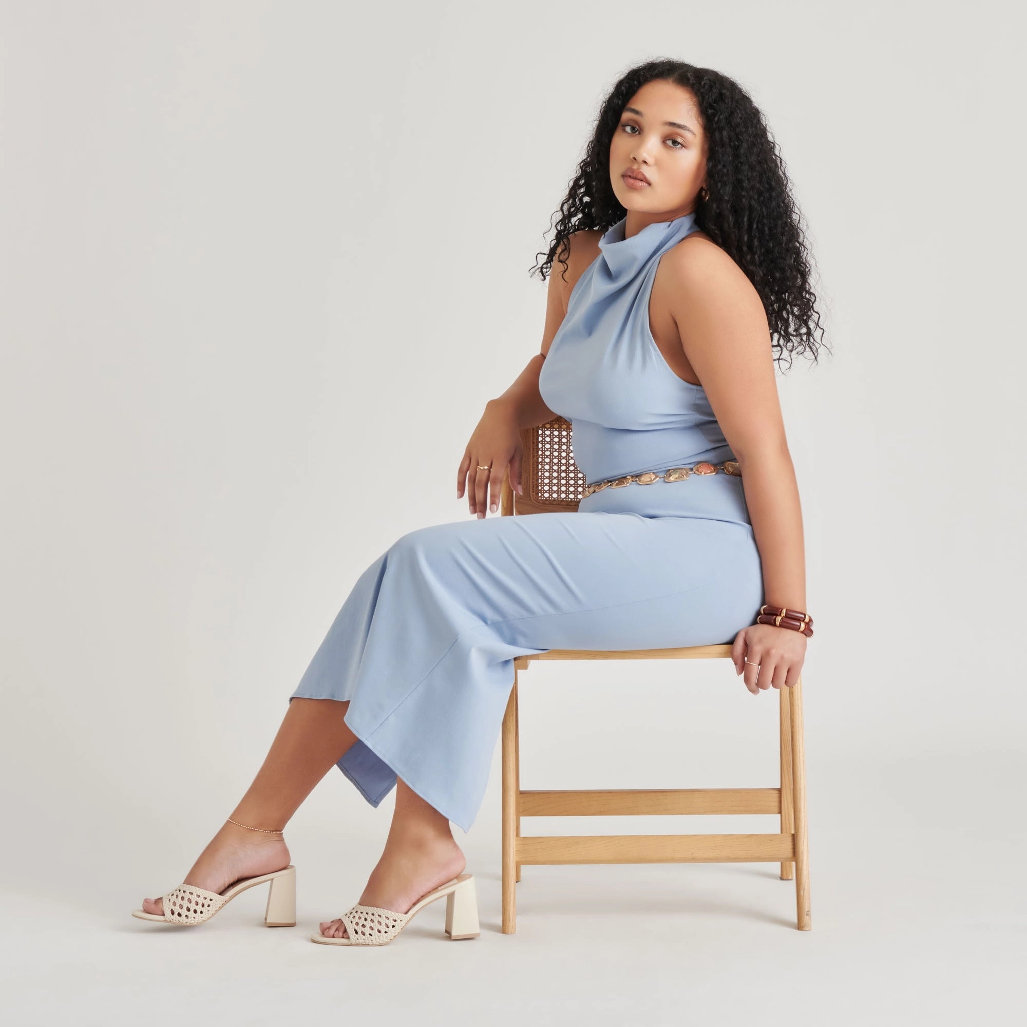 Refined Craft MARGOE HEELS CREME WOVEN STELLA