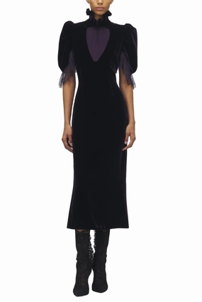 Soft Layers Flexible Mood Fluid Velvet Evening Dress