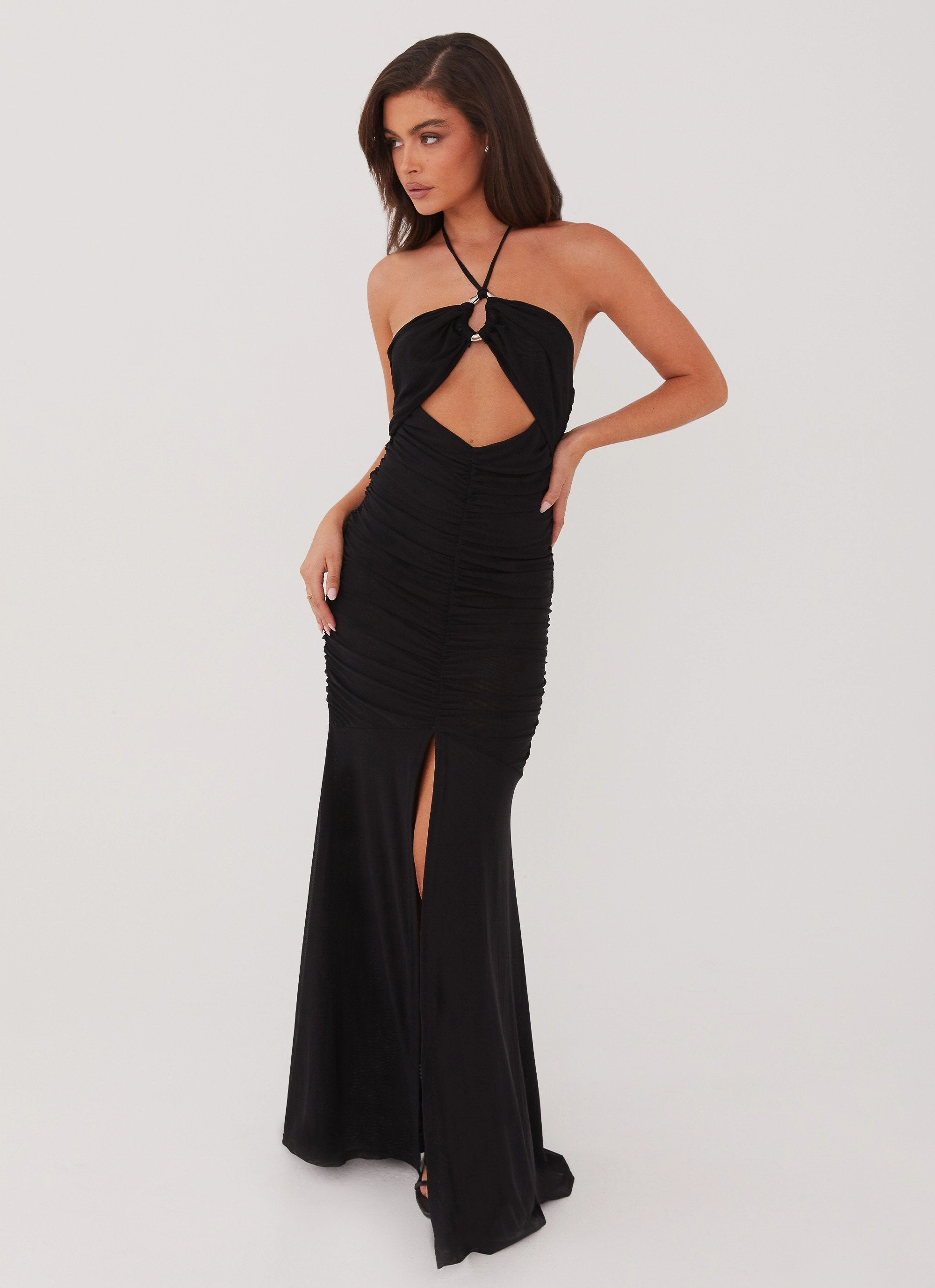 Breathable Layering Brynne Maxi Dress - Black