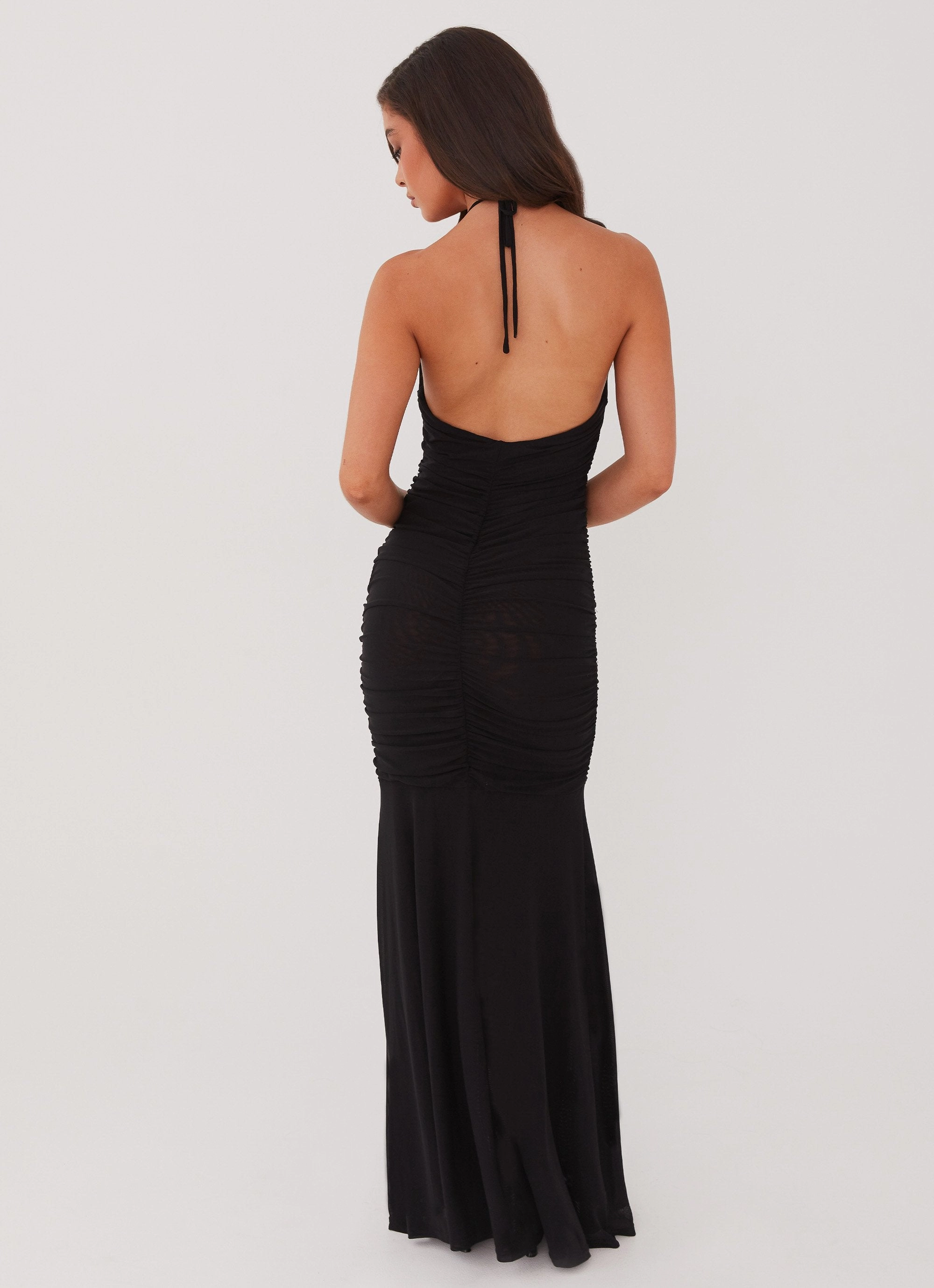 V Neckline City Bright Brynne Maxi Dress - Black
