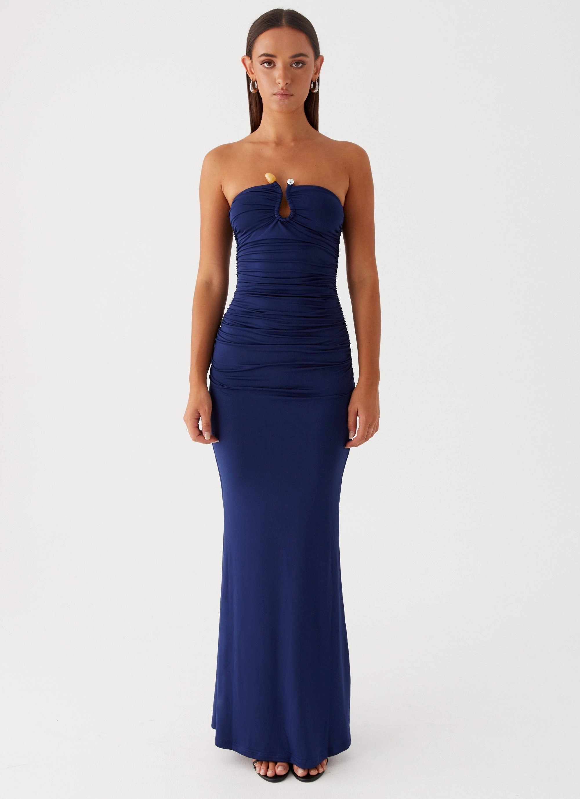 Rudy Maxi Dress - Navy Light Silhouette Light Fabric