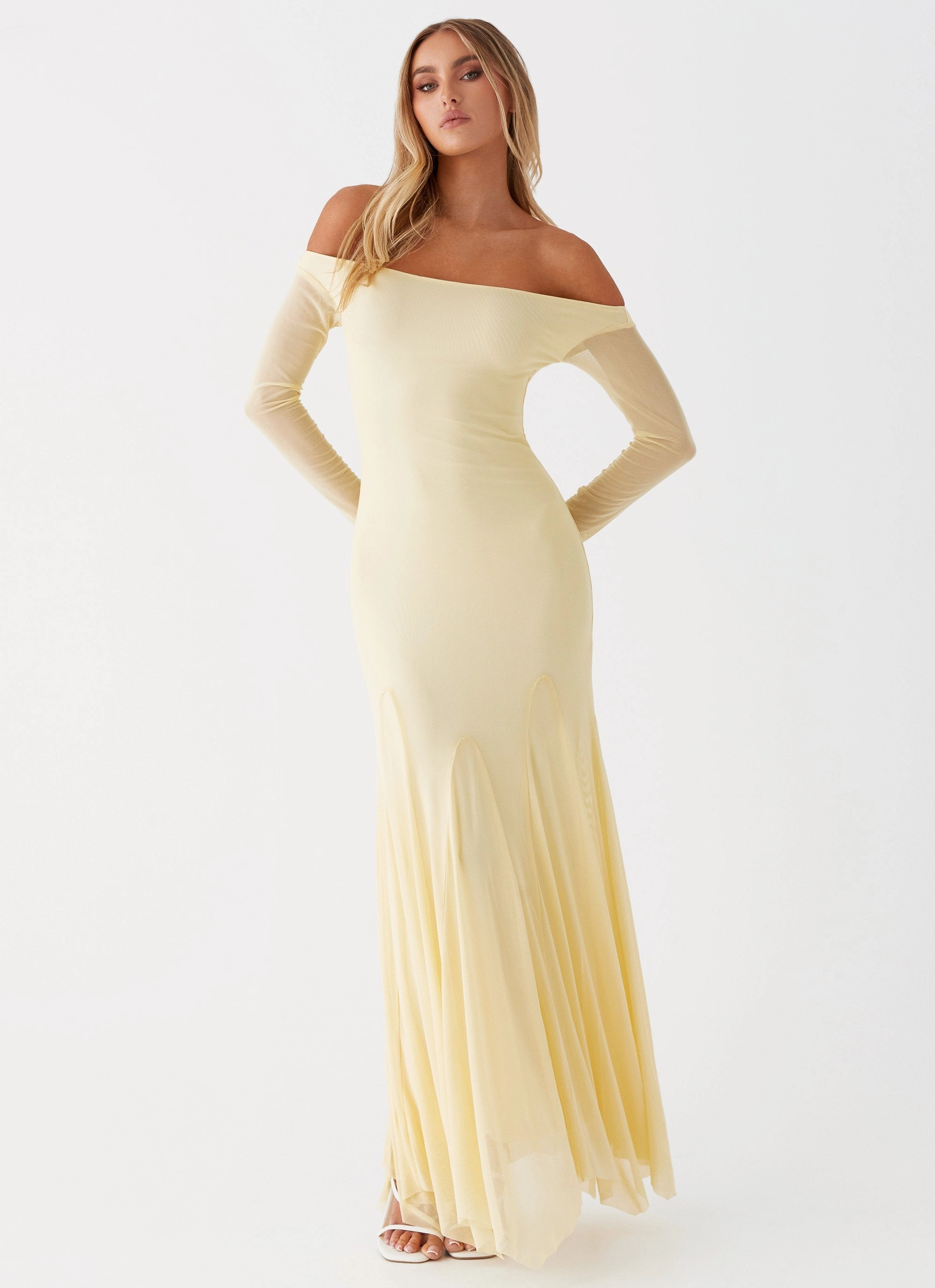 Maribel Maxi Dress - Yellow Chic Casual Wear Premium Material