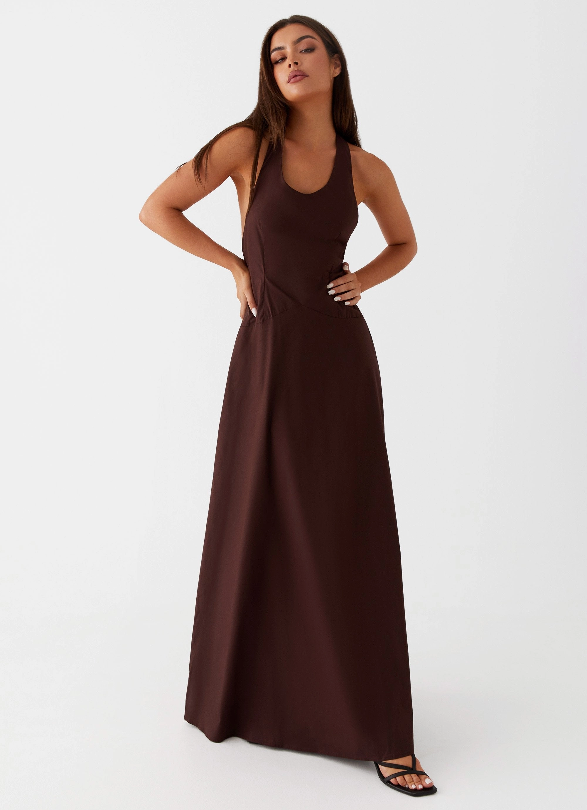 Vestige Maxi Dress - Chocolate Daytime Look