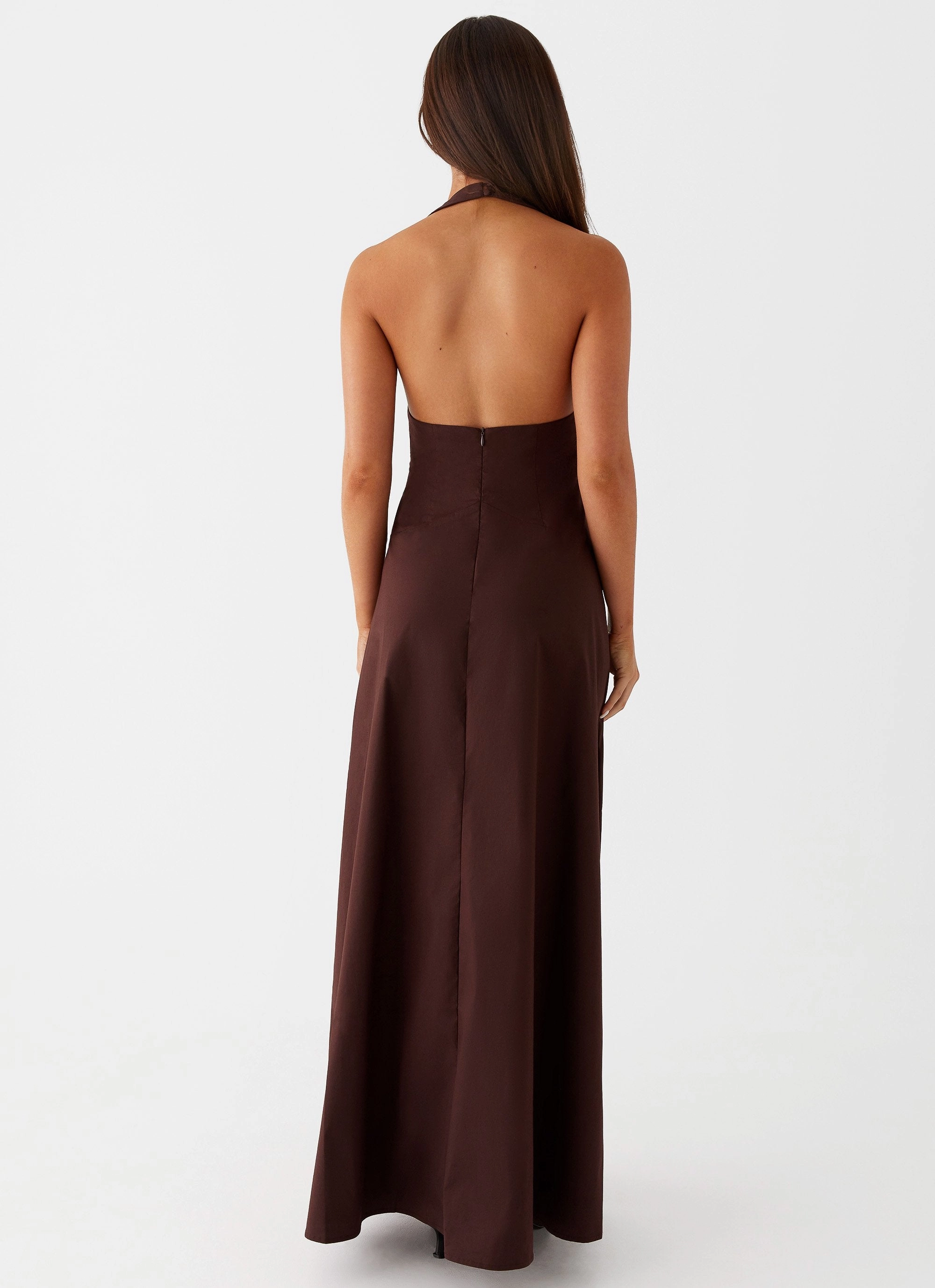 Vestige Maxi Dress - Chocolate Leg-Lengthening