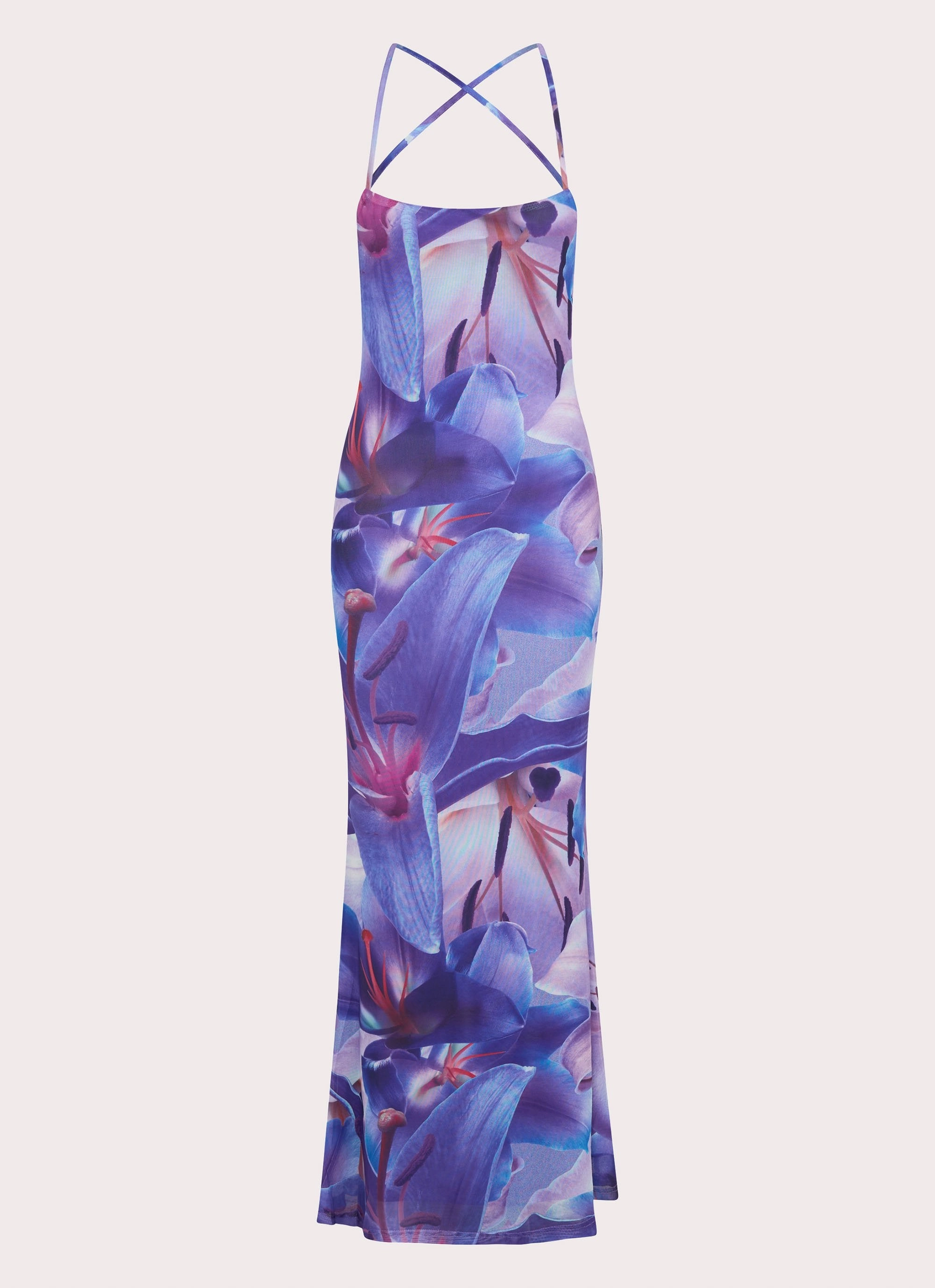 Timeless and Comfortable Livia Maxi Dress - Purple White Lilly