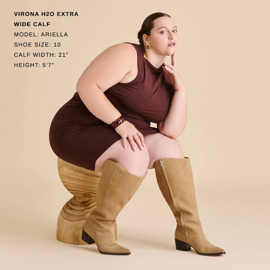 ErgonomicDesign VIRONA H2O EXTRA WIDE CALF BOOTS DK TAUPE SUEDE