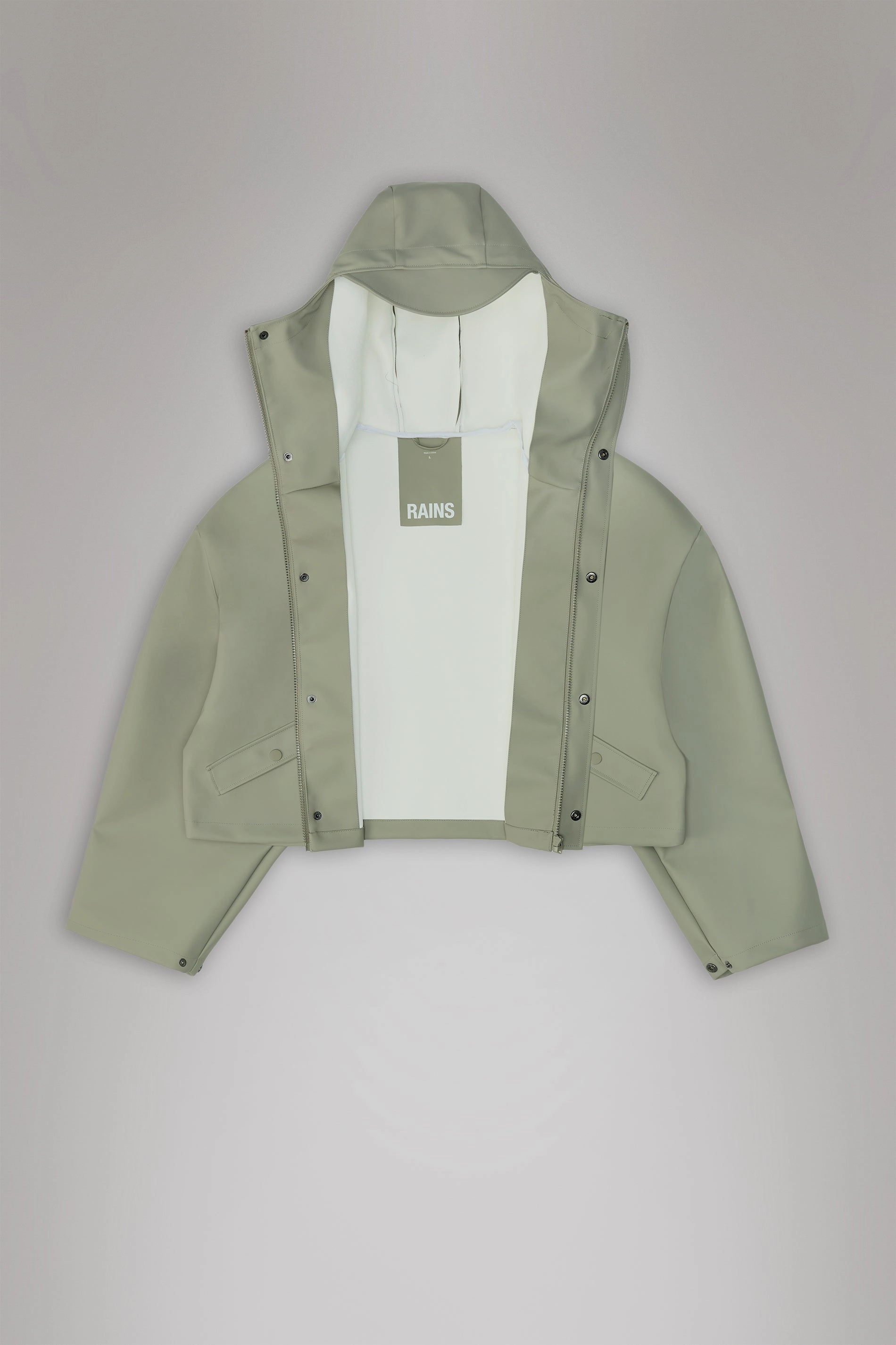 Minimalist Style Hypoallergenic Interior Vision Rain Jacket Short