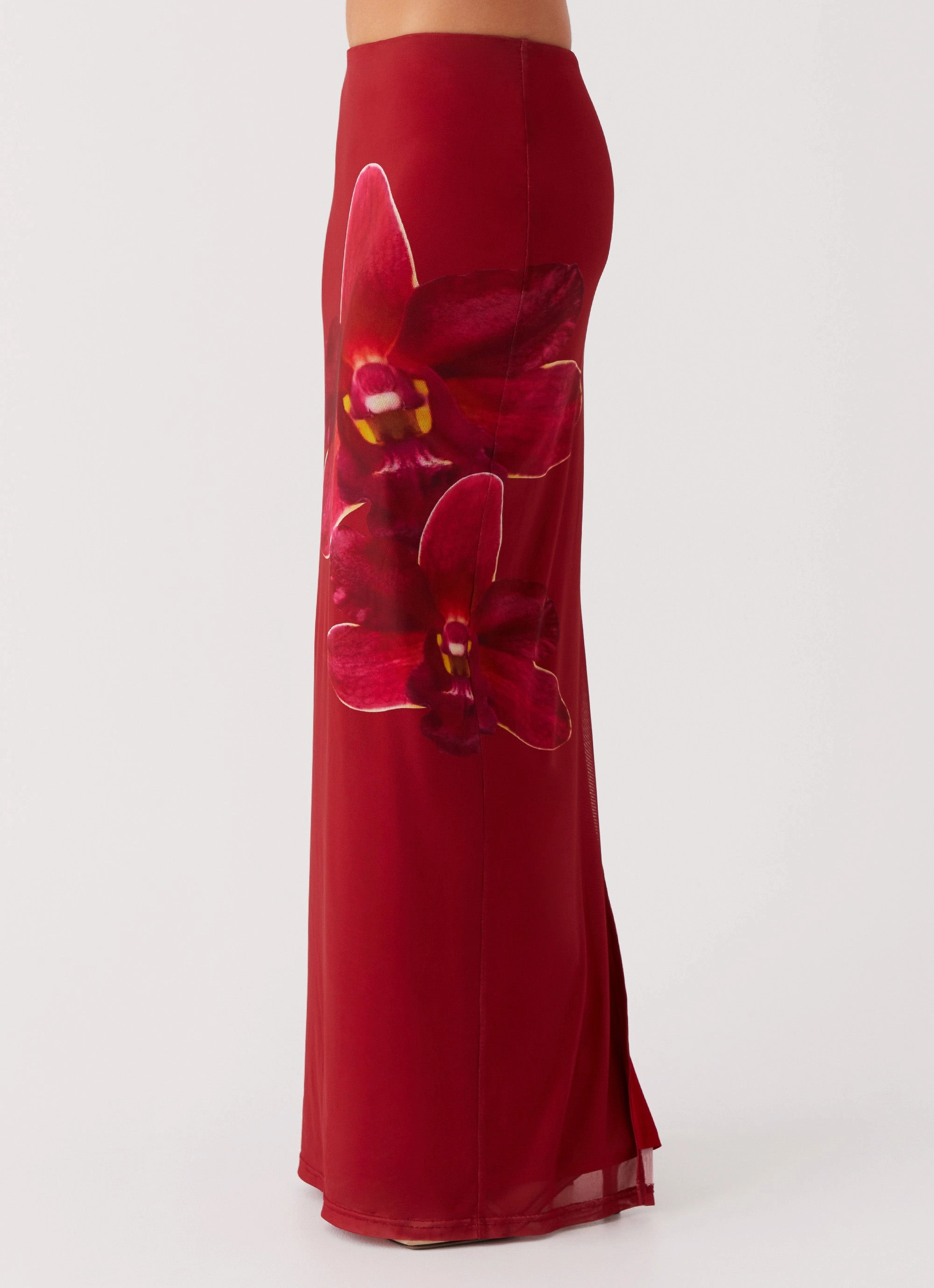 Maternity Friendly Young adult Waiting For Dawn Mesh Maxi Skirt - Rosa