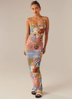 Wanderlust Maxi Dress - Fantasy Muse Texture Blend Youthful Feel