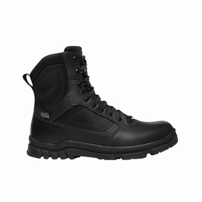 Support Foot Hydrophobic Upper Men's Lookout Side-Zip 8-inch (Plain Toe) - Black (D Width)