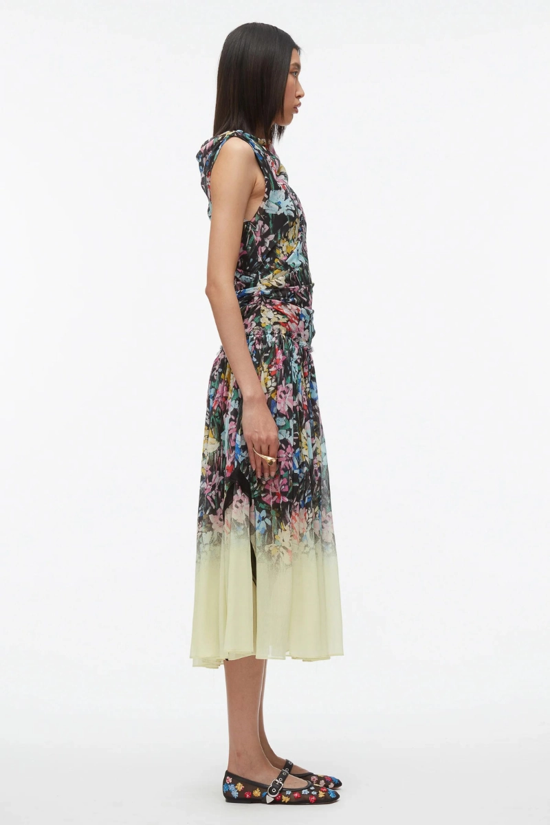 Flowerworks D??grad?? Draped Dress Classic Cut