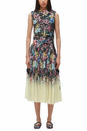 Flowerworks D??grad?? Draped Dress Sleek Cut