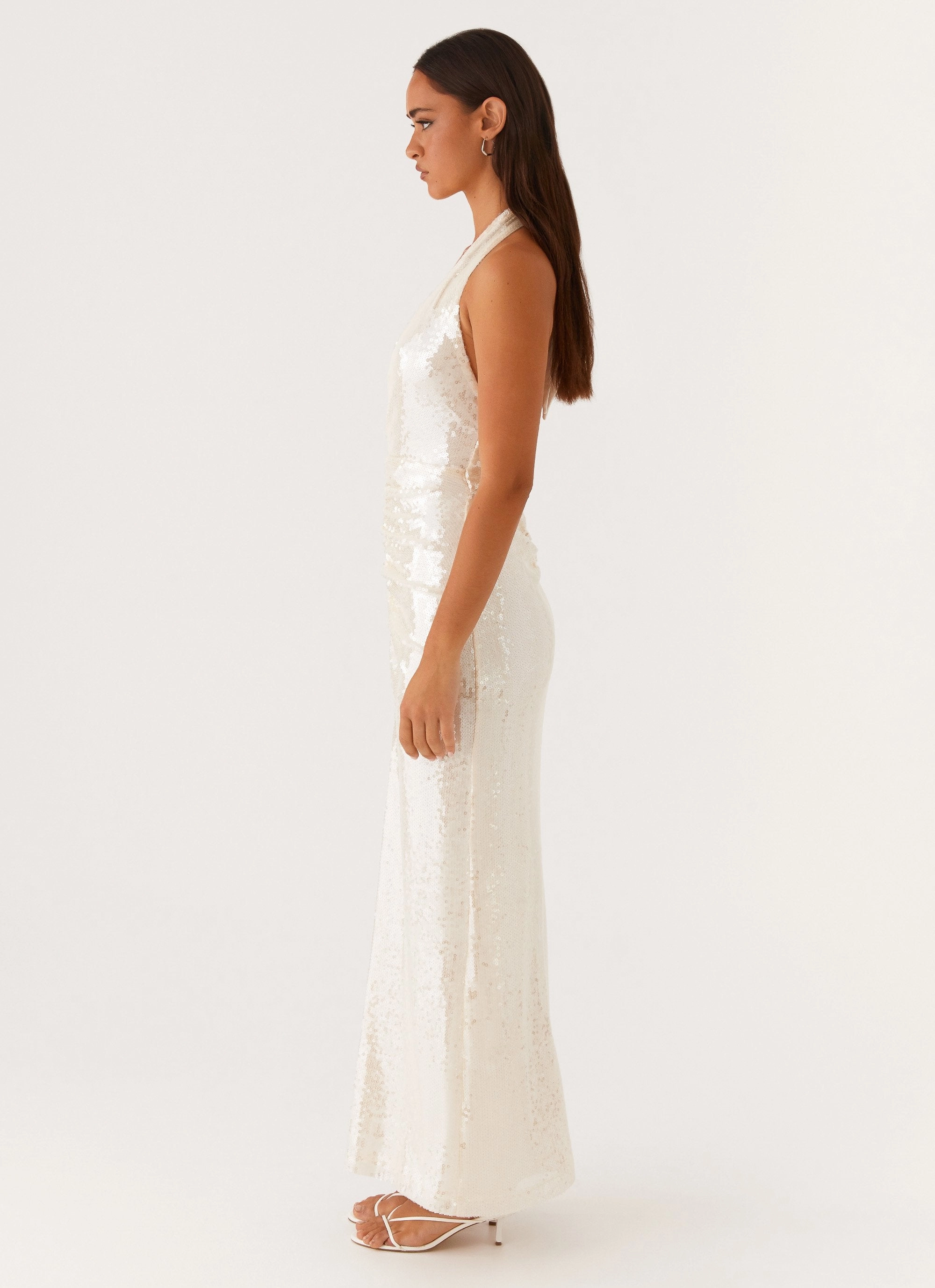 Whisked Away Halterneck Maxi Dress - White Comfortable and Soft