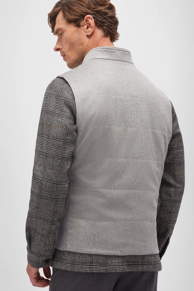 Arena Cashmere Vest AdjustableDrawcordHem Transitional Daily Fit