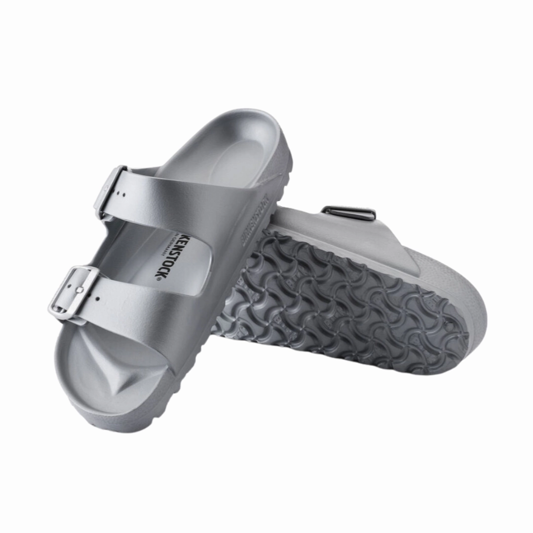 Comfortable walking shoes Women's Arizona Essentials (EVA) - Metallic Silver (Narrow)