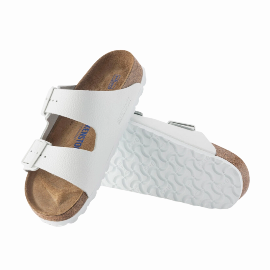 Carry Light Women's Arizona Soft Footbed (Leather) - White