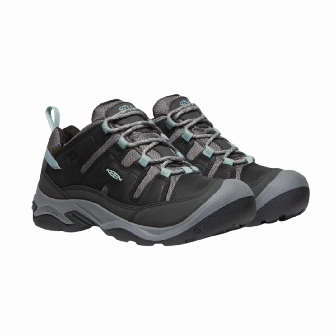 Women's Circadia Low Waterproof - Black/Cloud Blue (Regular Width) Light Hiking High Traction Walk