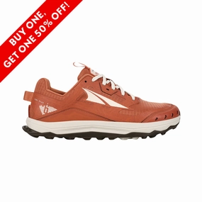 Women's Lone Peak 6 - Red/Gray (Regular Width) Grip Traction Arch support