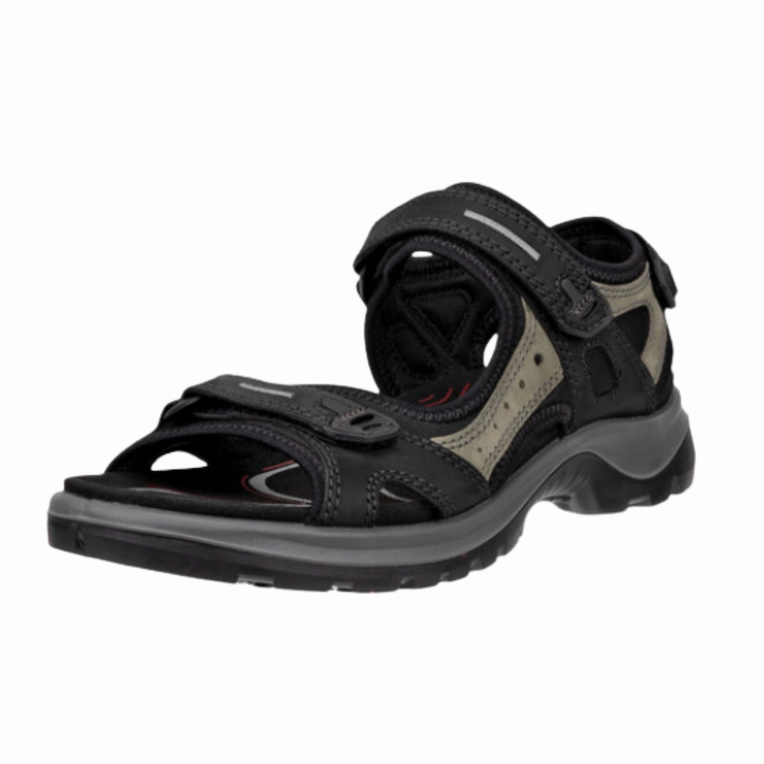 Women's Offroad Yucatan Hiking Sandal - Black/Mole Soft Mesh Zero Break In Comfort