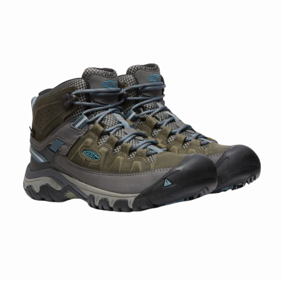 Rock Climbing Boots Adventure Mode Women's Targhee III Mid Boot - Magnet/Atlantic Blue (Wide Width)