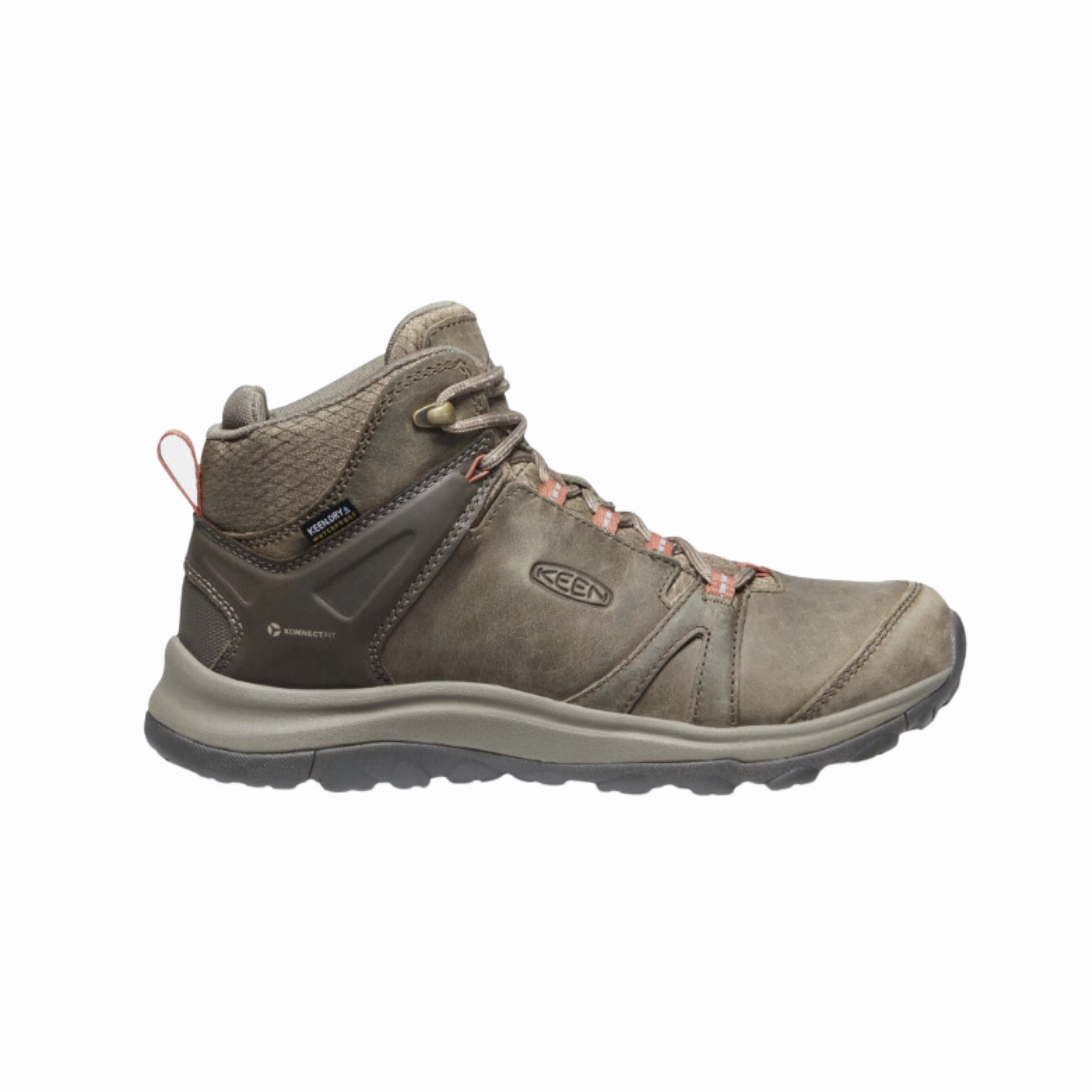 Women's Terradora II Leather Waterproof Boot - Brindle/Redwood (Regular Width) Grip Sole Jogging