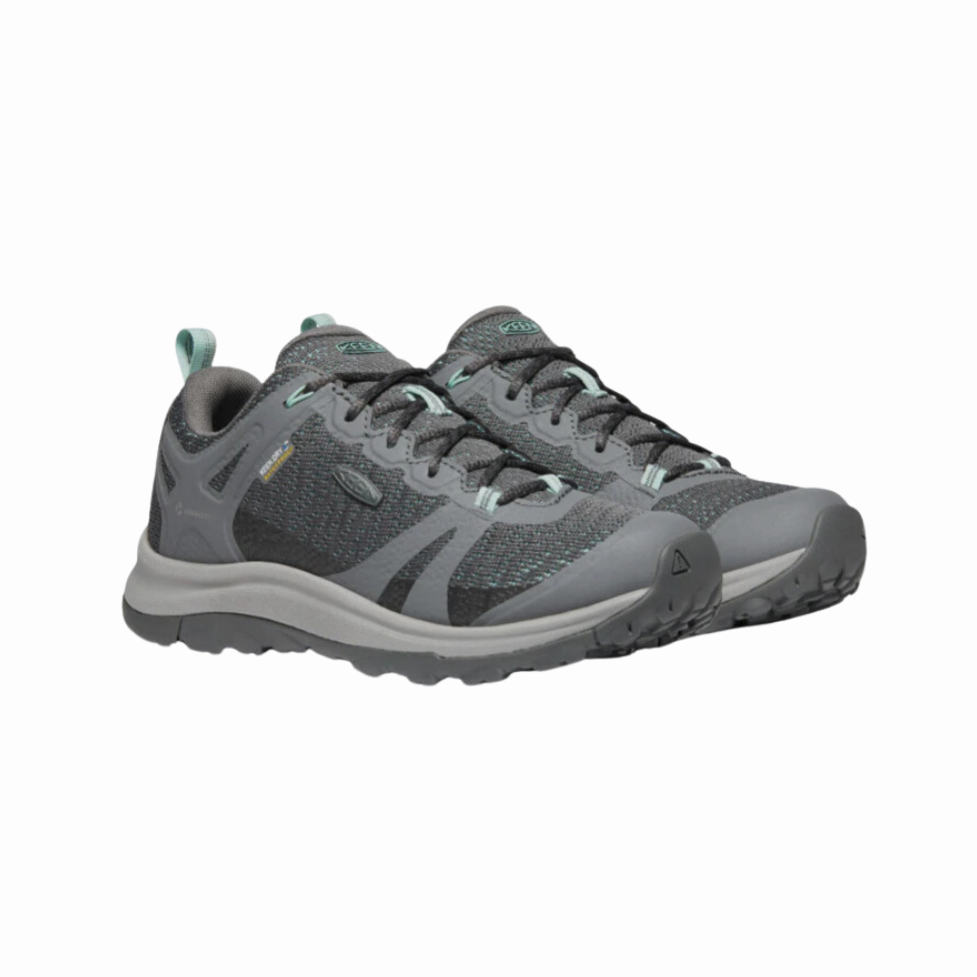 Women's Terradora II Low Waterproof - Steel Grey/Ocean Wave (Regular Width) Secure Hold Adventure Trail