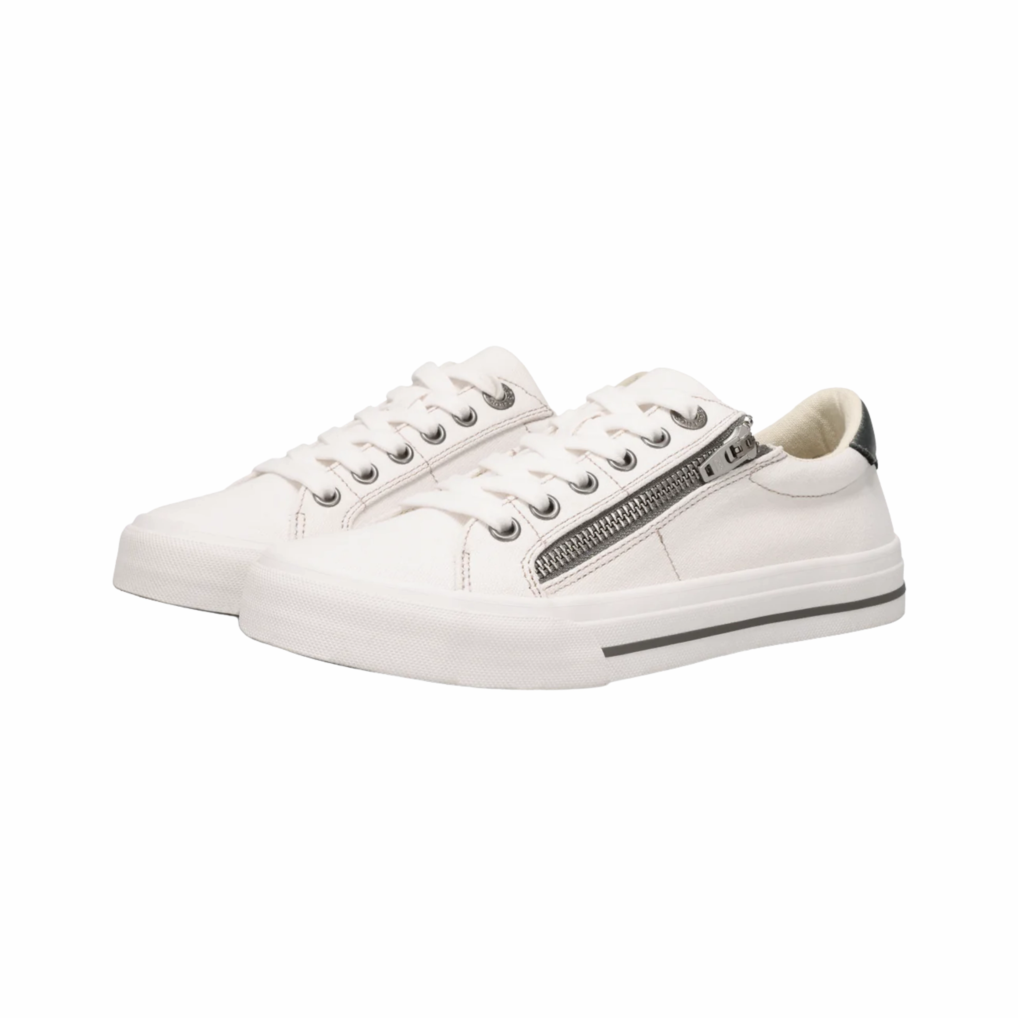 Zip Up Style Simple Walk Women's Z Soul - White/Pewter (Regular Width)