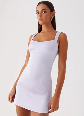Cool Motion Odette Satin Mini Dress - Lilac