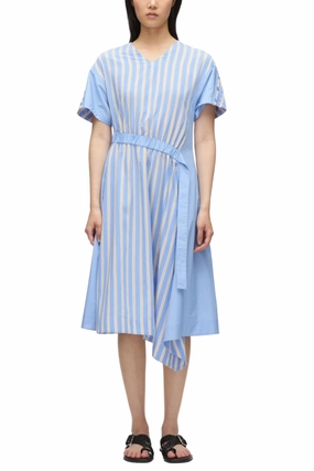 Front Ruffle Dreamy Texture V-Neck Dress