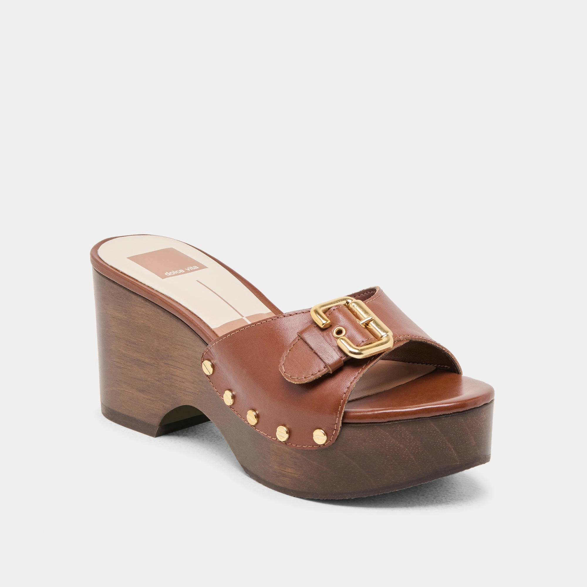 YALAH HEELS BROWN LEATHER Modern Muse Summer Heels