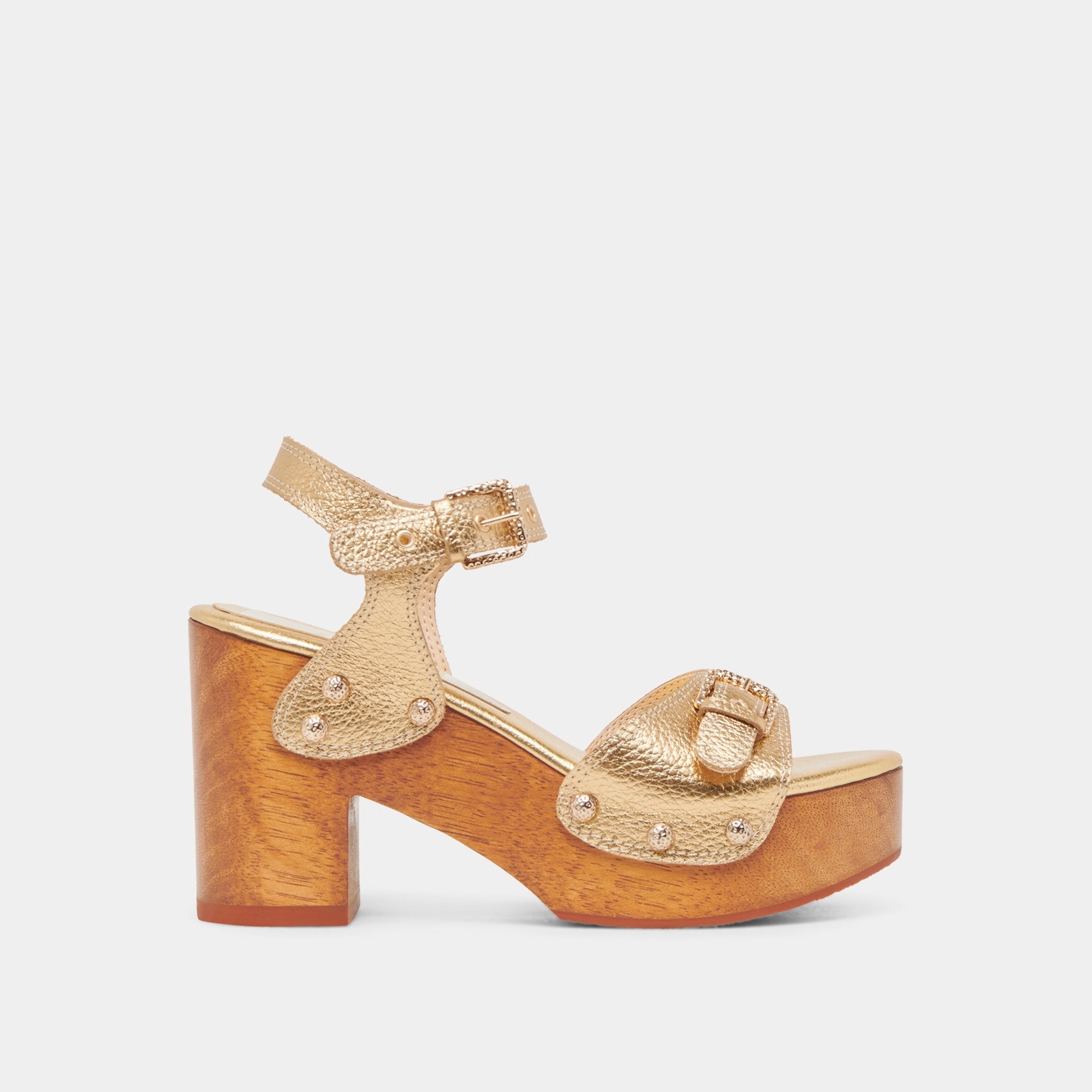 gift pick YANDY HEELS GOLD LEATHER