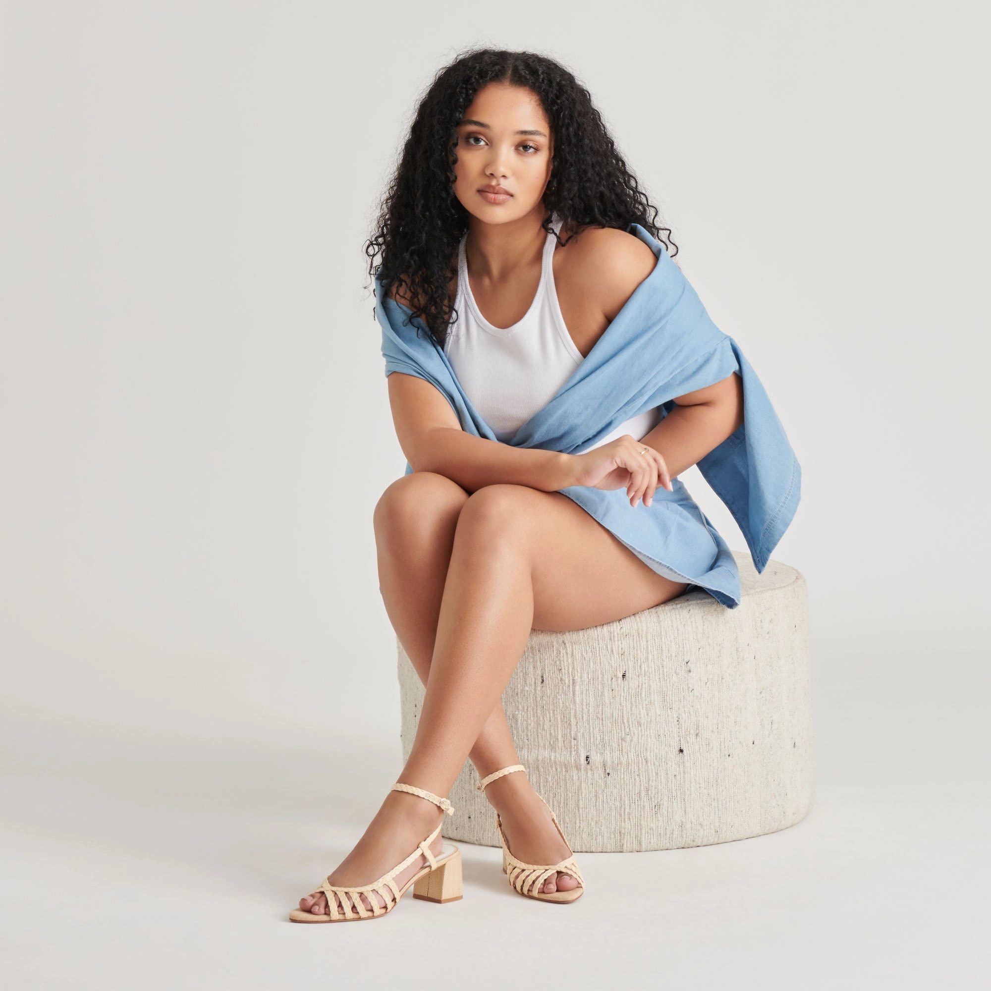 YASMIN HEELS NATURAL RAFFIA Casual boots