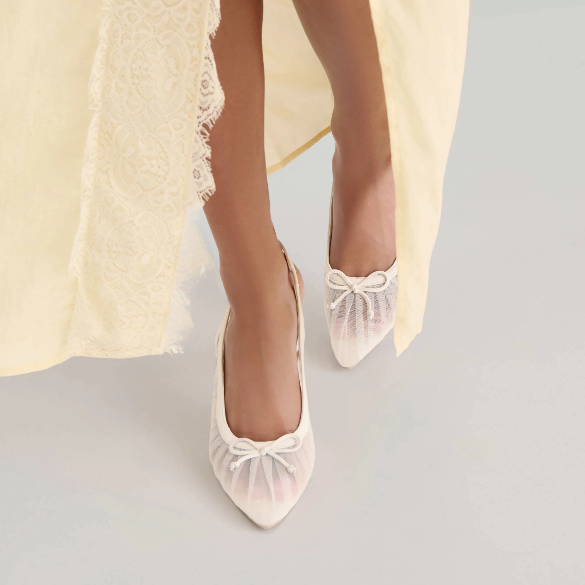 Stylish Heels Easy return YELA HEELS WHITE TULLE