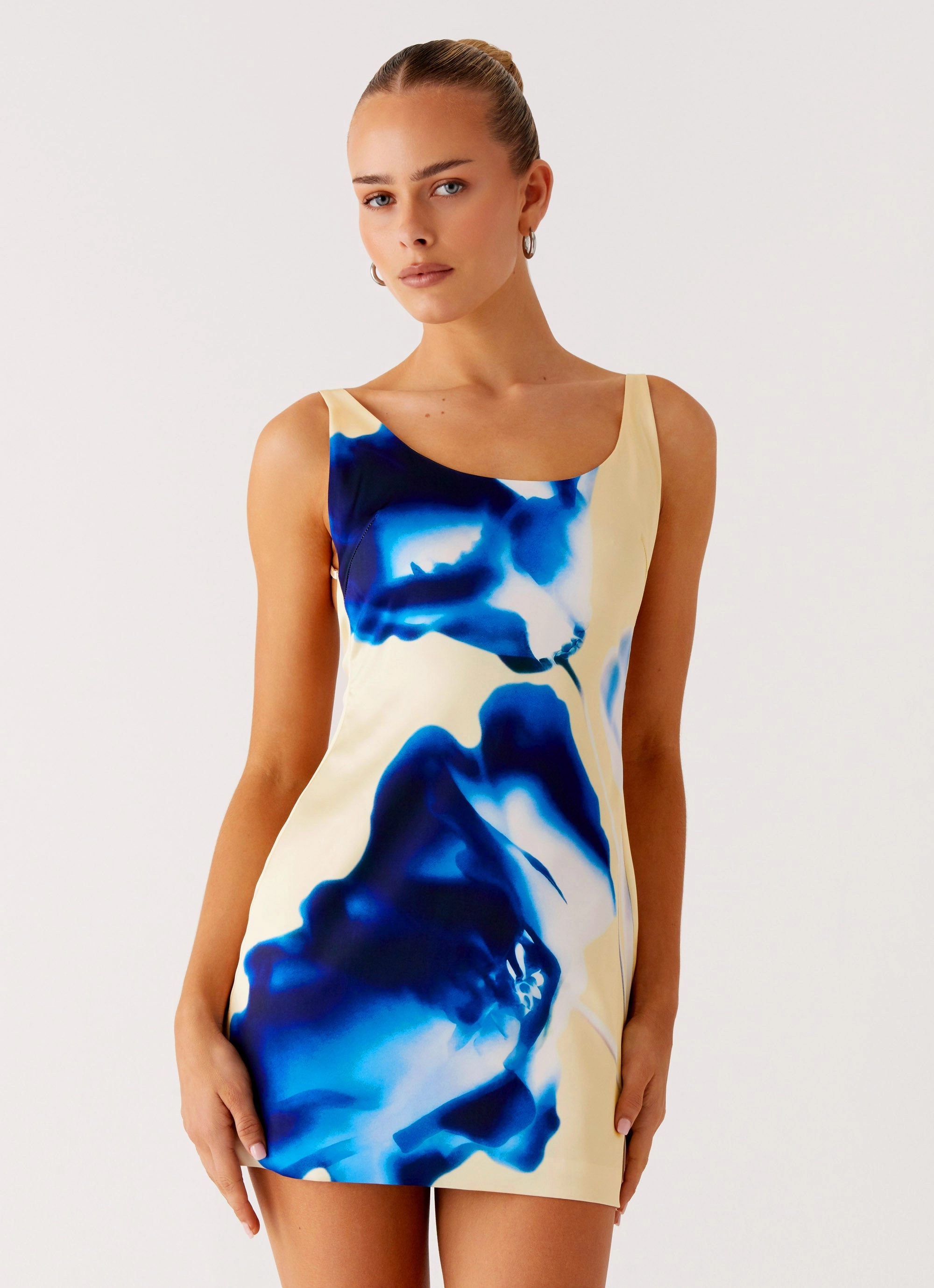 Flowing Lines Natural Tones You Know Me Mini Dress - Heirloom Floral