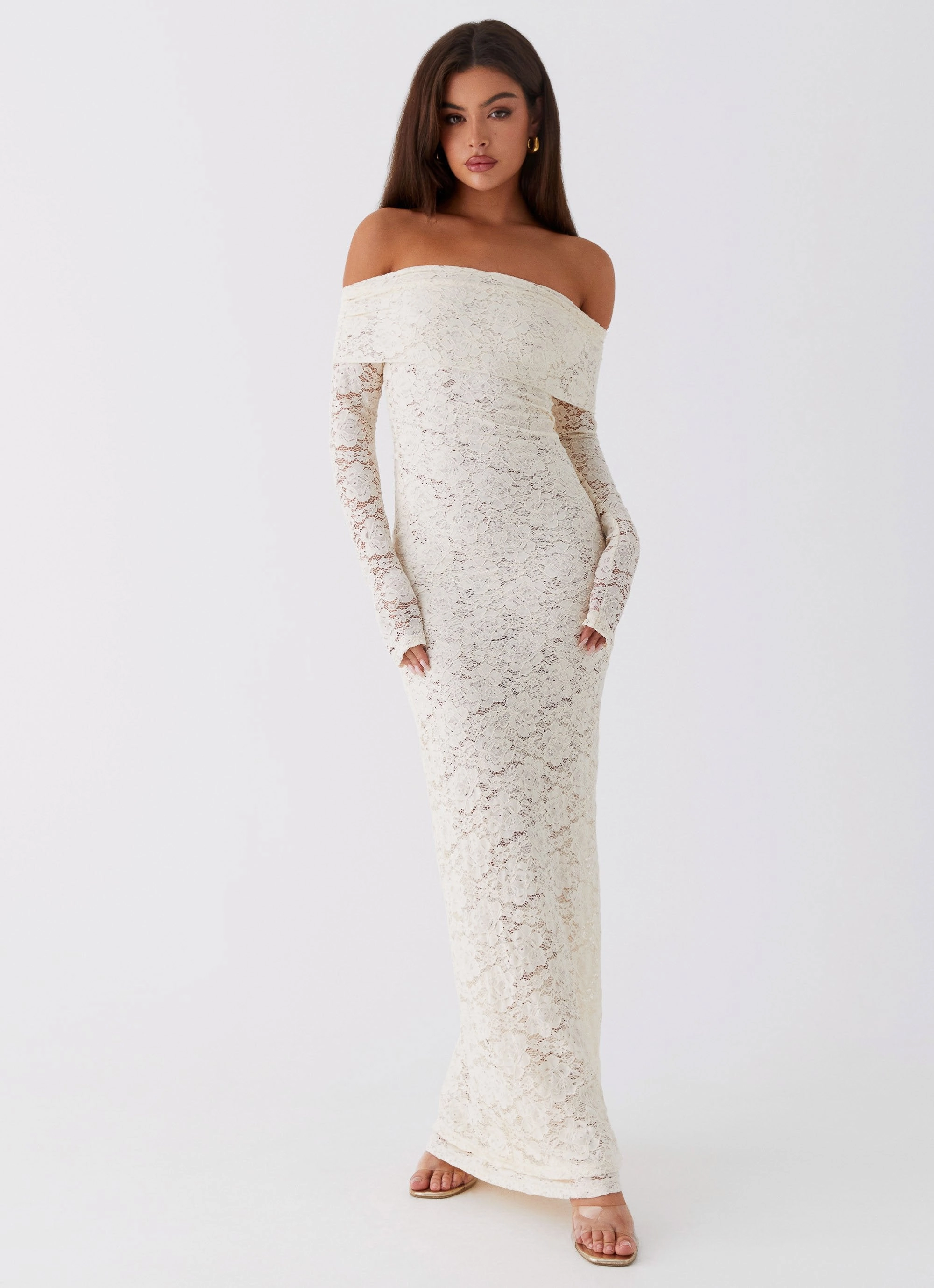 Yours Always Lace Maxi Dress - Ivory Soft Stitch Street Mood