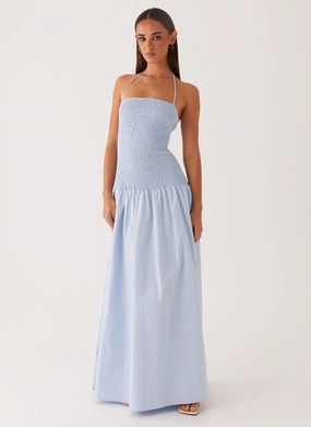 Versatile Wear Clean Fit Zahra Maxi Dress - Blue