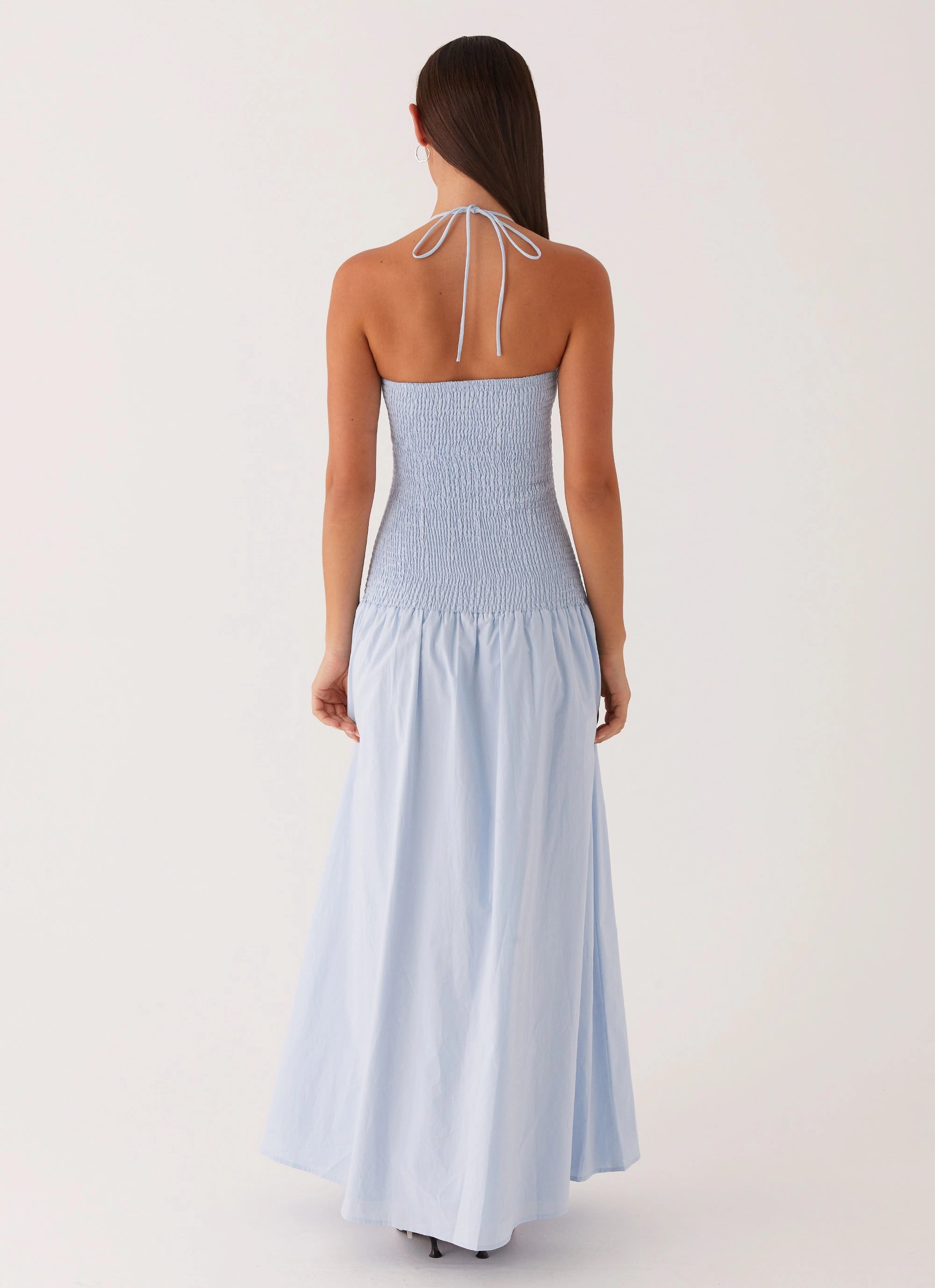 Zahra Maxi Dress - Blue soft look Feminine Comfort
