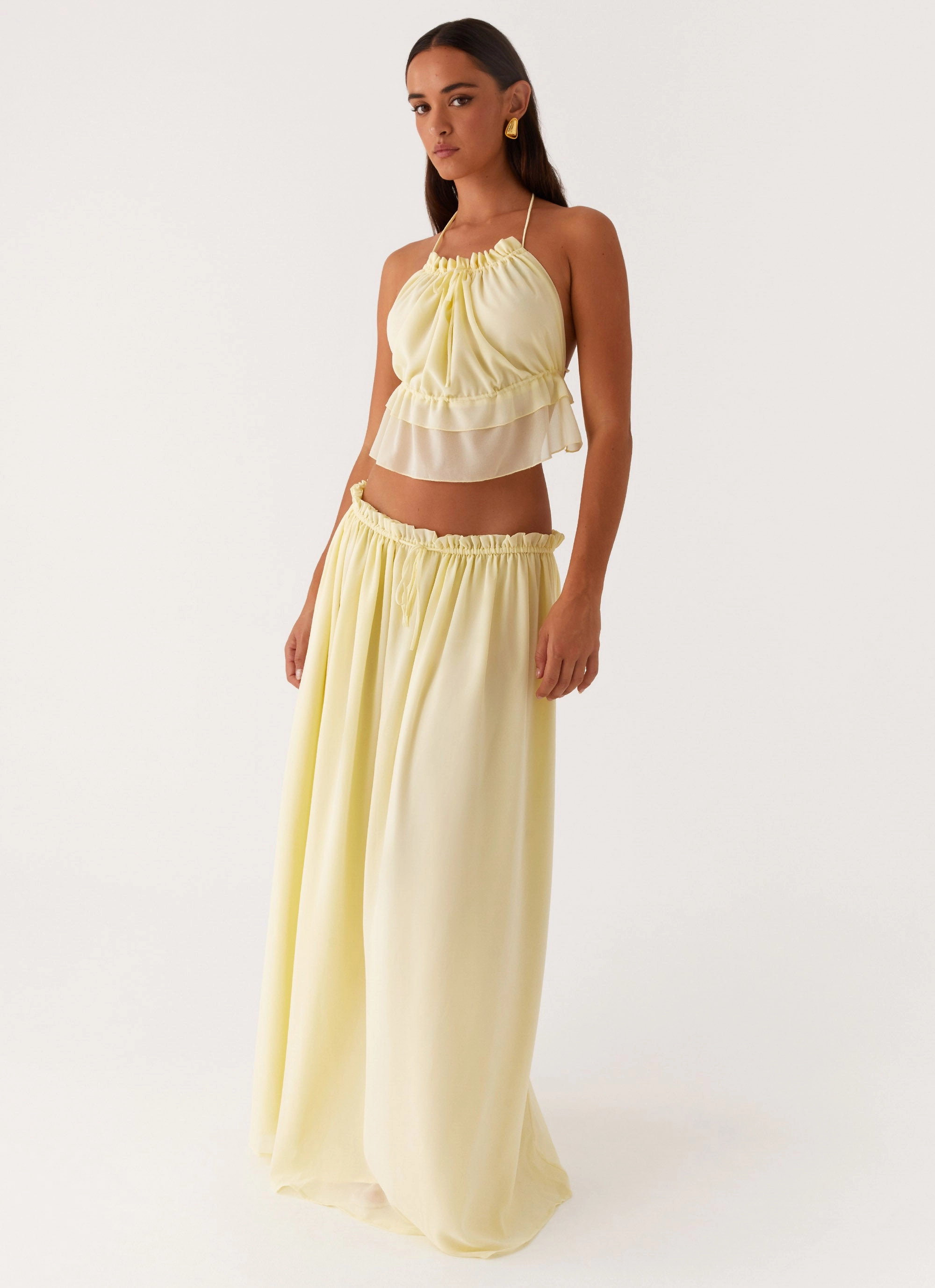 Zaya Maxi Skirt - Yellow Senior Style Double Stitched