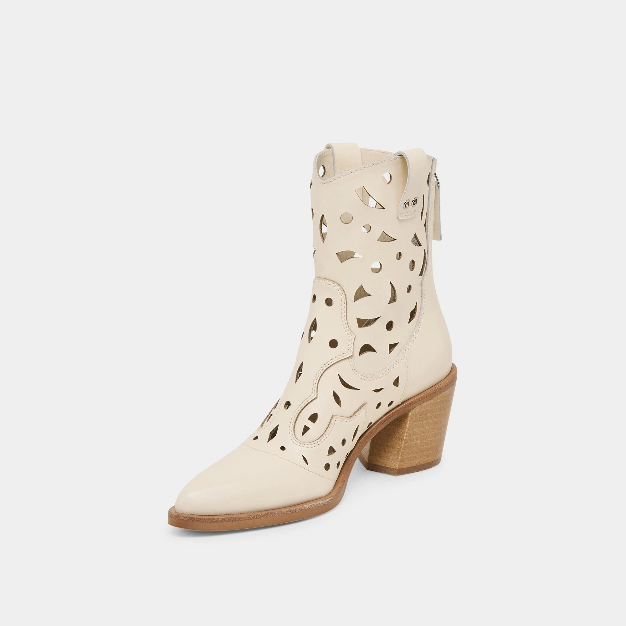 ZENOBI BOOTIES OFF WHITE LEATHER Comfort Lining Rainy Days