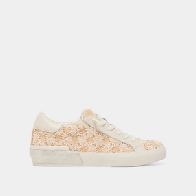 Secure Design Day-Long Comfort ZINA FLORAL SNEAKERS CREME FLORAL RAFFIA