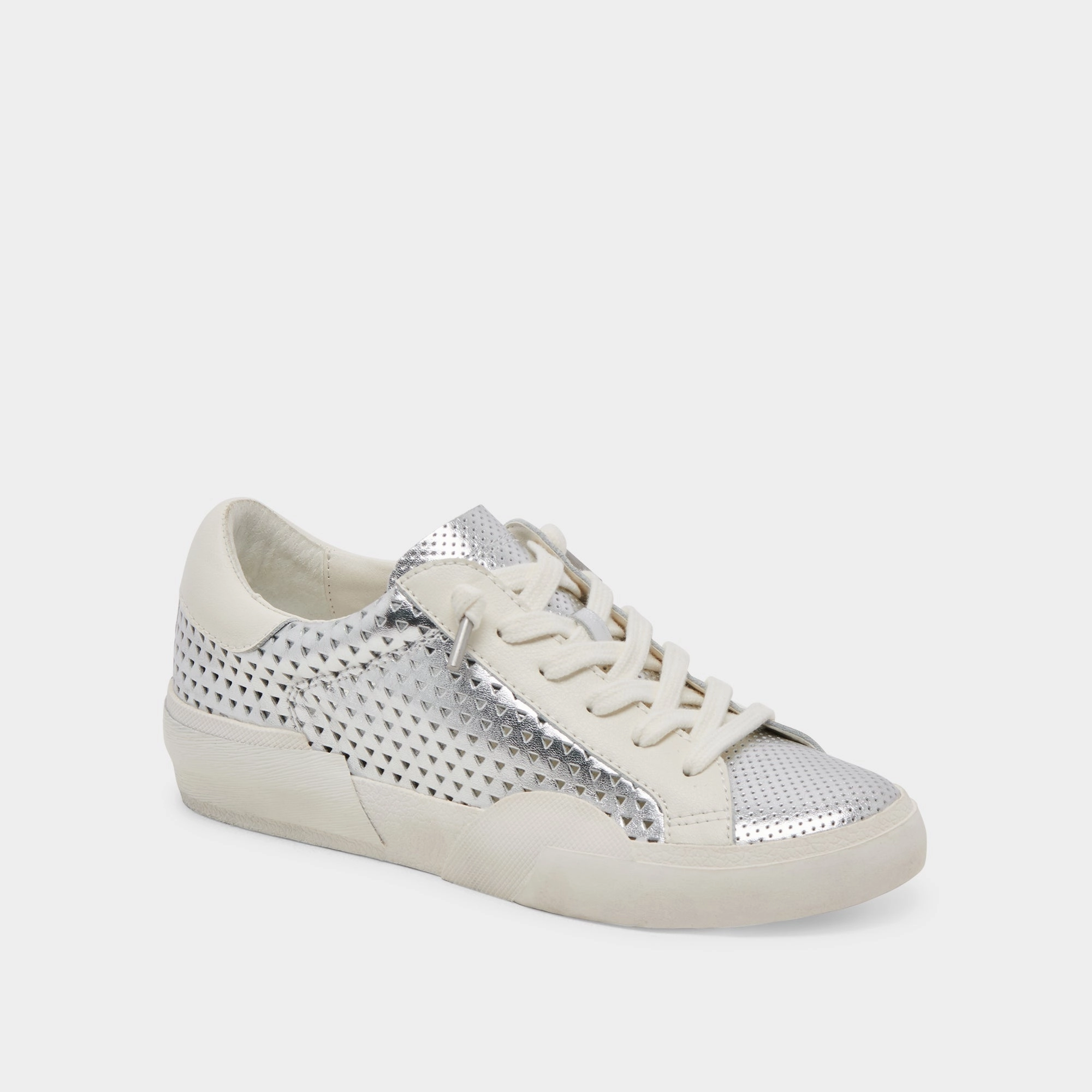 ZINA PERF 360 SNEAKERS SILVER LEATHER Fitted Traction Elegant flair