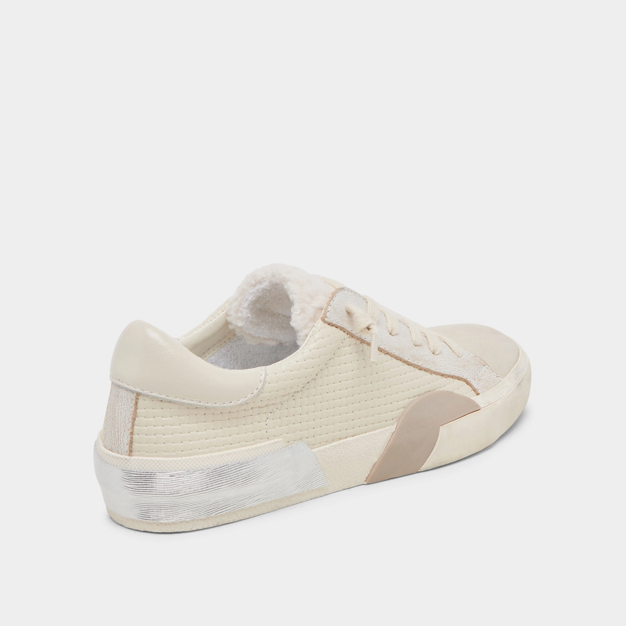 ZINA PLUSH SNEAKERS OFF WHITE WOVEN Casual Edge