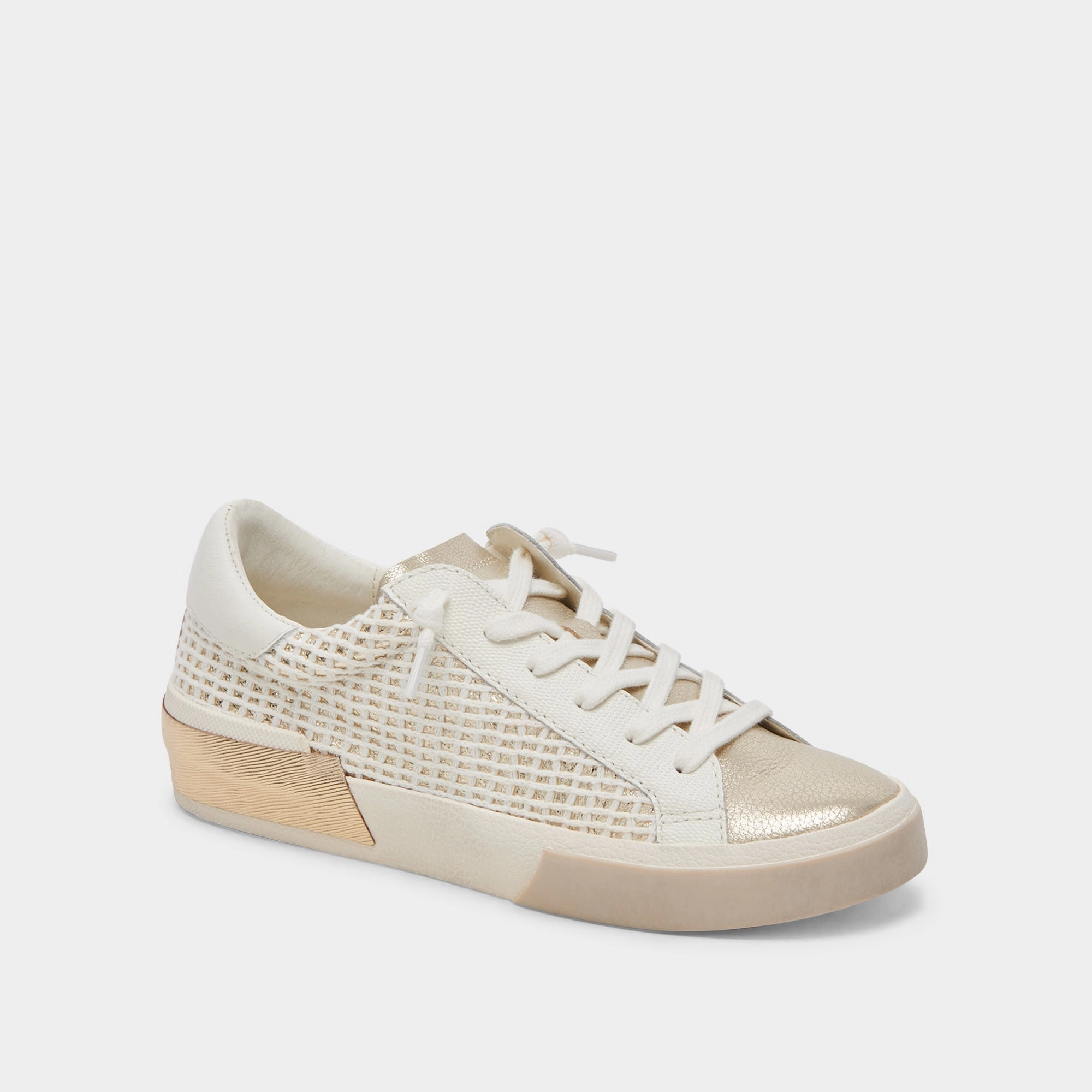 ZINA SNEAKERS BONE GOLD WOVEN Durable Gear