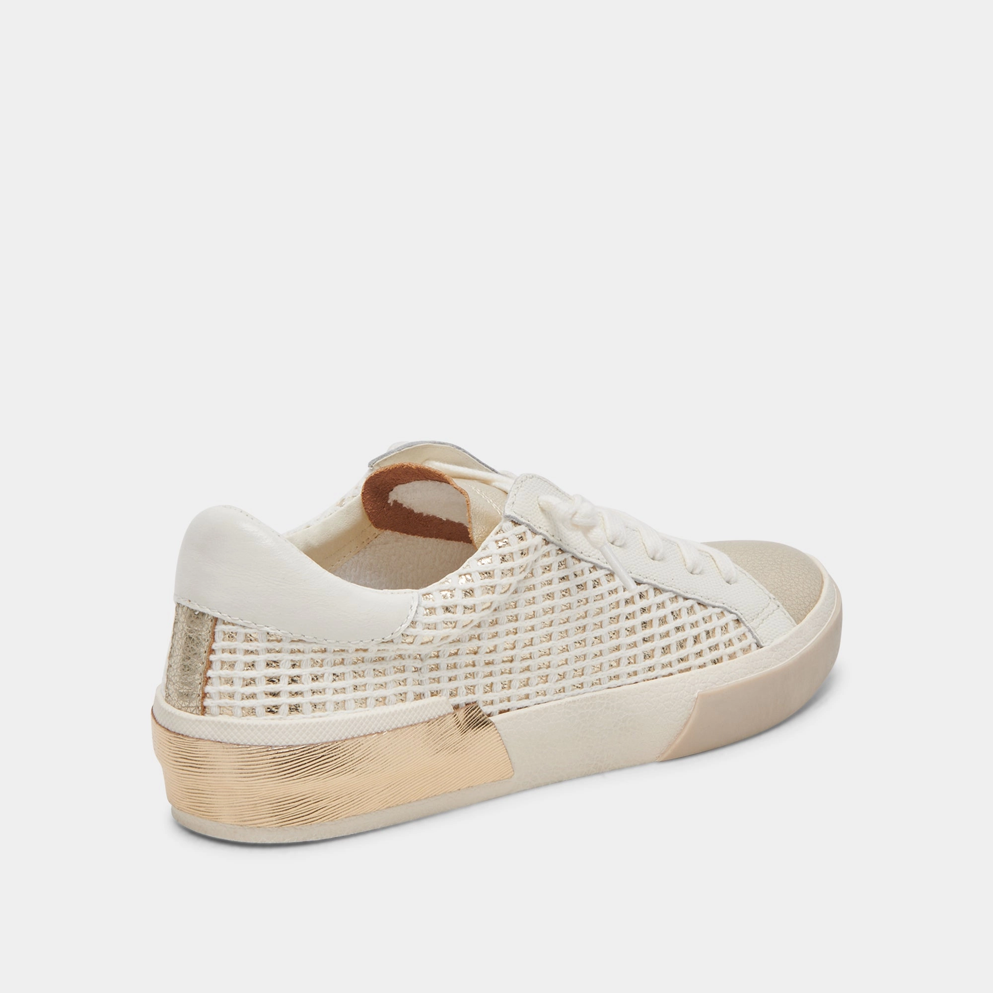 ZINA SNEAKERS BONE GOLD WOVEN Gait Optimized