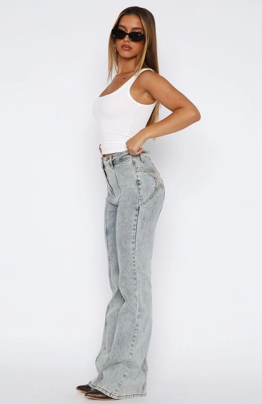 Zoe High Rise Bootleg Jeans Light Blue Acid Traveler Gear Smart Casual Sharp Edge